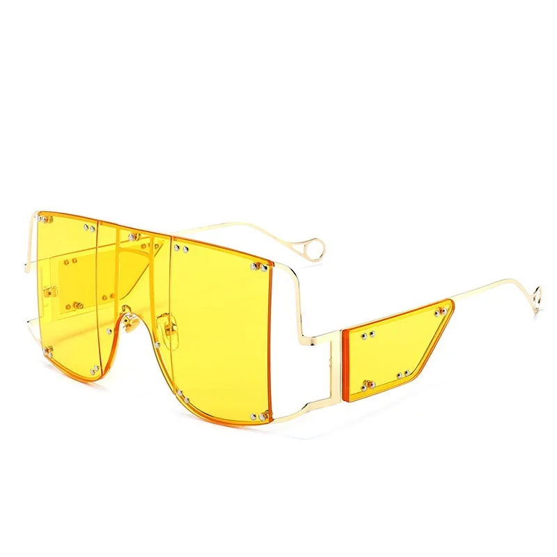 Солнцезащитные очки мужские и женские квадратные из металлического сплава с