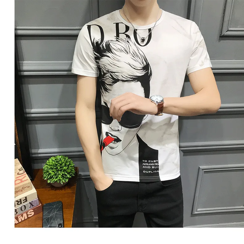 Летняя Новинка, футболка с персональным принтом, Camiseta Hombre, Клубные вечерние футболки, Hombre, Hombre, Manga Corta, корейский топ, короткая футболка