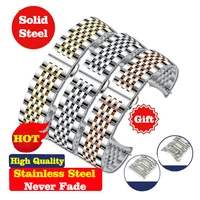 stainless steel metal watchband bracelet 12mm 14mm 16mm 18mm 20mm 22mm suitable for iwc tissot watches strap watch accessories