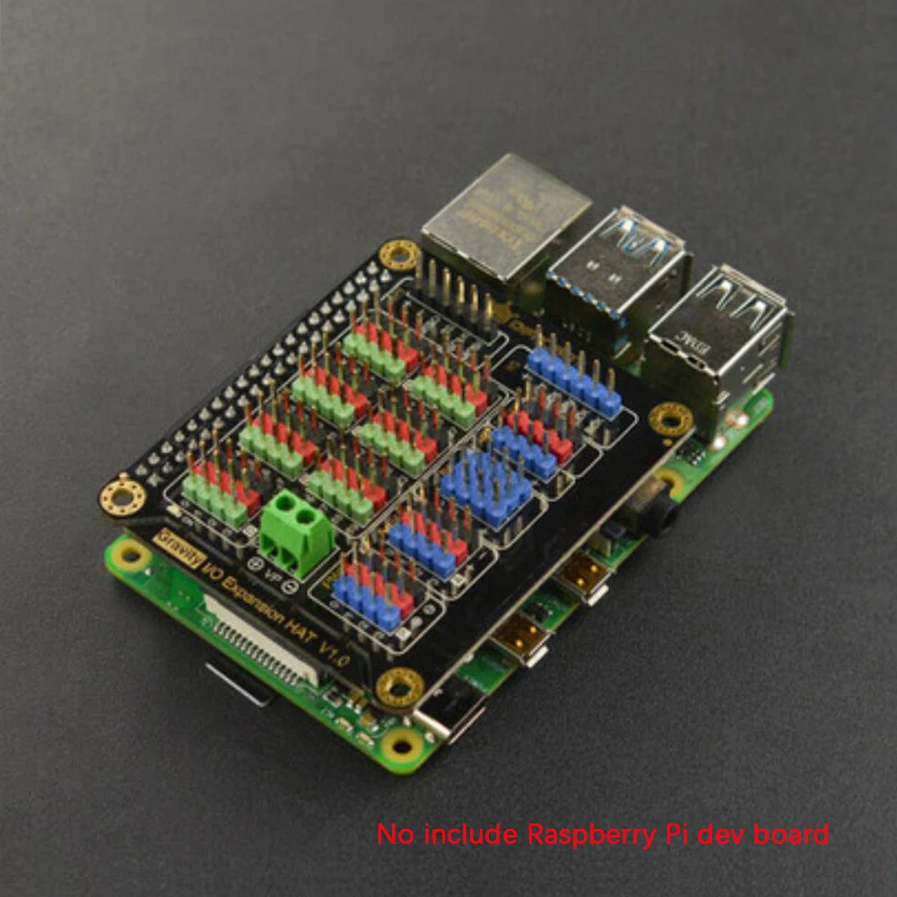 Плата расширения DFRobot IO для Raspberry Pi 4B 3B + с цифровым аналоговым портом PWM IIC UART SPI IIS