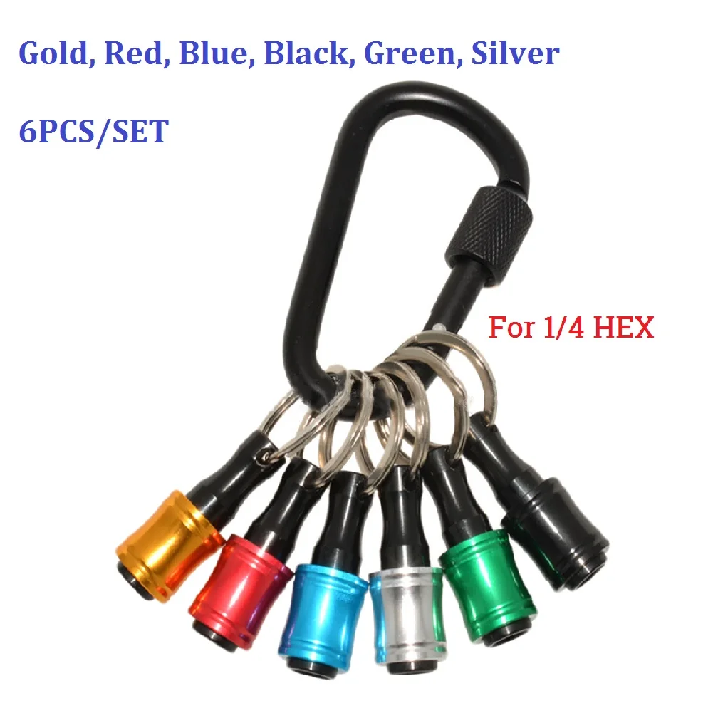 

6X 1/4" Hex Shank Quick Release Keychain Screwdriver Bit Holder Bit Bits Set 6*Screwdriver Bit 35x6.35mm