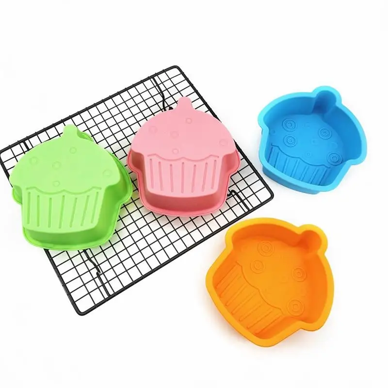 

Justdolife 1Pcs Silicone Muffin Mold Creative Cute Cake Mold DIY Pudding Dessert Fondant Baking Molds Cupcake Decorating Mould