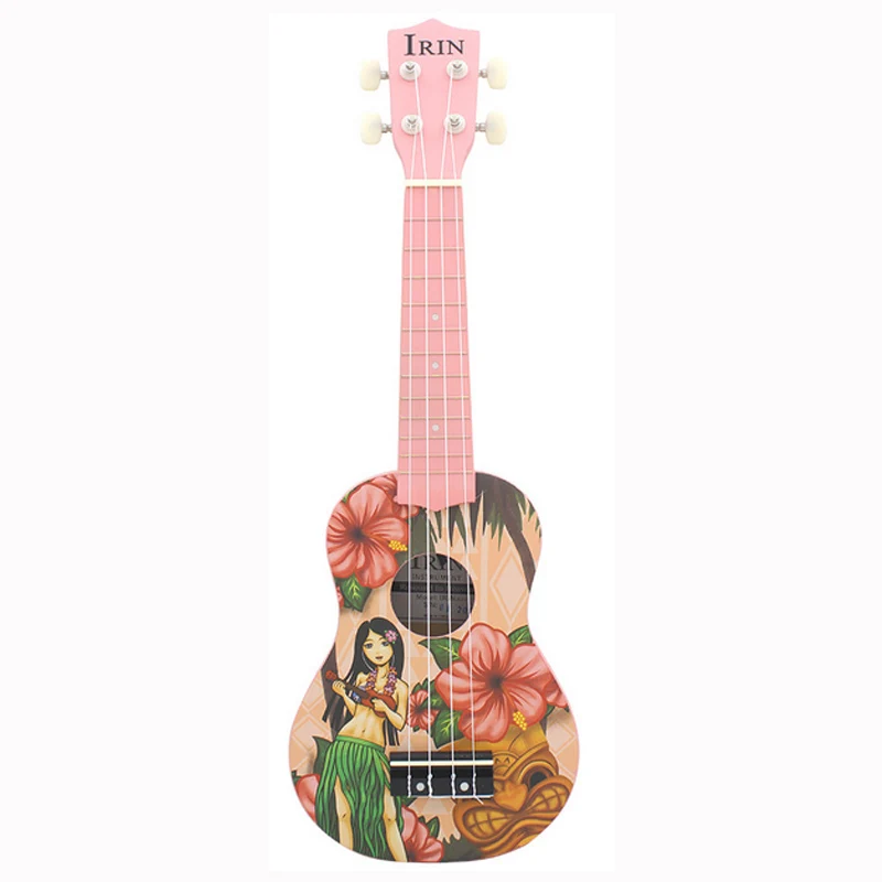 

21 inches basswood veneer ukulele for beginner home schooling printing design
