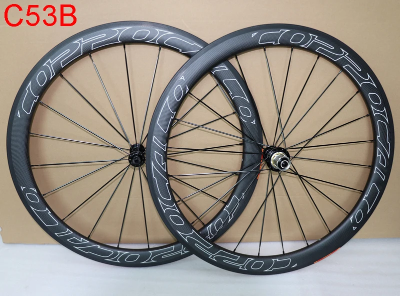 

700C Carbon Wheels 50mm Clincher Road Bike 25mm Width Carbon Bicycle Wheelset With Basalt Brake Surface