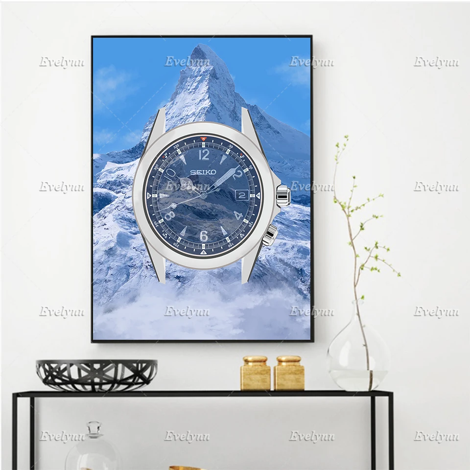 

The Alpinist. Watches Poster Watch Print Poster Wall Pictures for Living Room Bedroom Decoration Canvas Painting Floating Frame