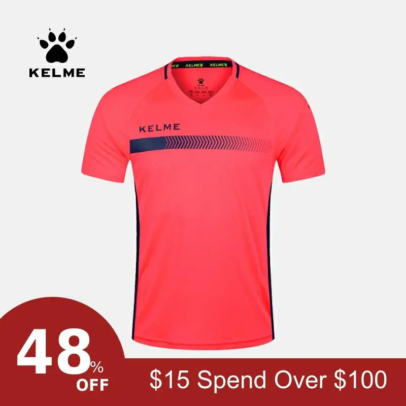 KELME аутентичная футбольная одежда с коротким рукавом на заказ для мужчин соревнования тренировочный костюм Джерси K16Z2003