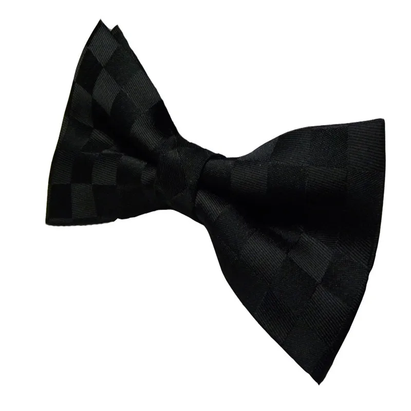 Black Checker Модный Высококачественный жаккардовый галстук-бабочка, плетеный классический мужской галстук-бабочка, разноцветный галстук-бабочка, свадебный галстук, регулируемый галстук-бабочка, YJB0003 - Цвет: Black Checker