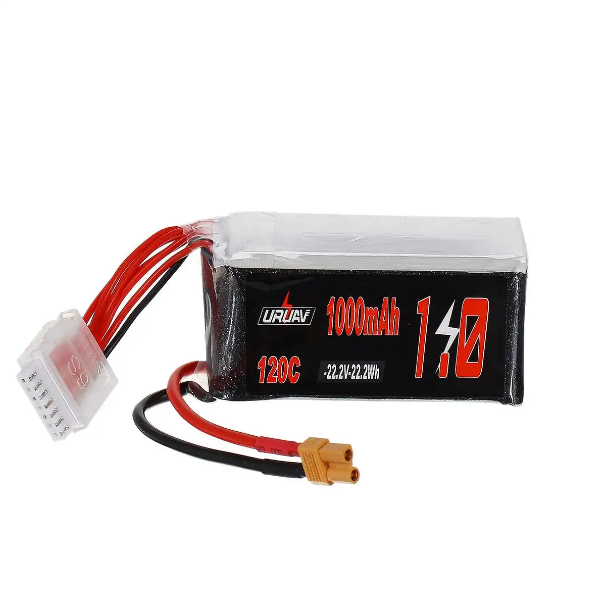 

URUAV 22.2V 1000mAh 120C 6S Rechargeable Lipo Battery for RC Racing Drone Quadcopter XT60 Plug Spare Parts
