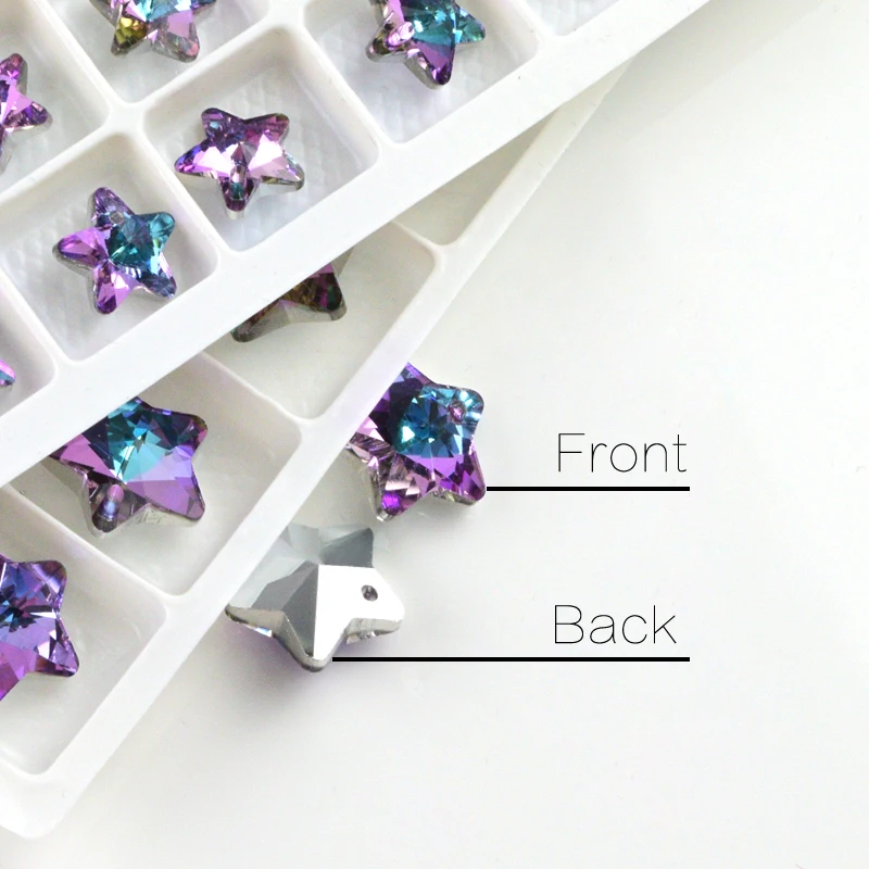 Подвеска Стразы высокого качества фиолетовая с одним отверстием Бабочка Сердце