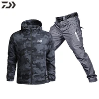 new daiwa fishing suit summer autumn thin breathable fishing clothing for men outdoor hiking camping quick dry fishing jacket