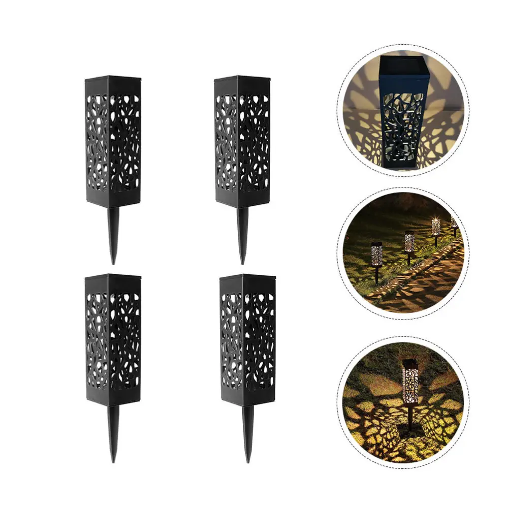 

4Pcs Solar Yard Lights Practical Outdoor Lawn Lights Decorative Garden Lights