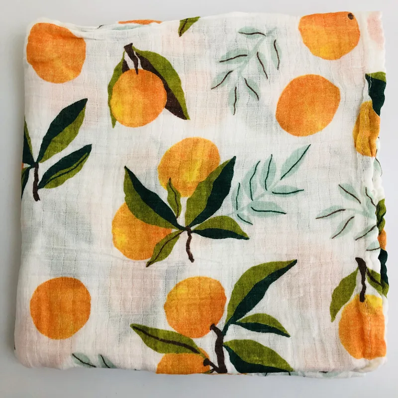 cm orange Хлопковые пеленки для новорожденных, муслиновые одеяла, марлевый подгузник одеяла для новорожденных ins, газовые спальные принадлежности для младенцев, swaddleme, банное полотенце - Цвет: cm orange