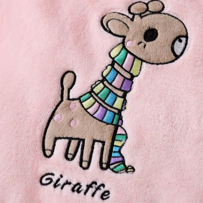 

Toddler Winter Thick Warm Fleece Pajamas Kids Children Sets Baby Boys Girls Clothing Sleeper Sleepwear for 2 3 4 5 6 7