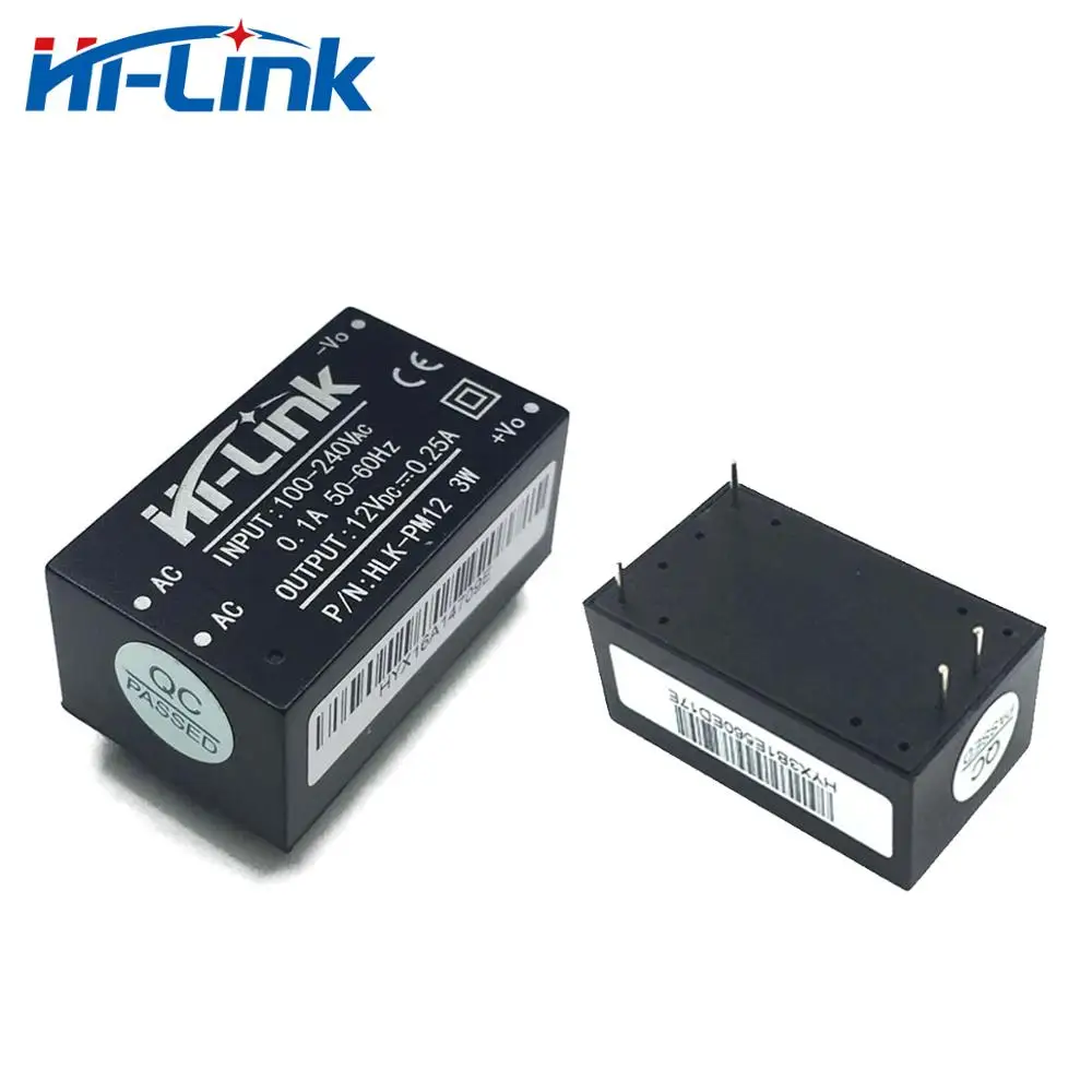

Hi-Link Original New Style 220V to 12V 0.25A 3W AC DC Power Supply Module HLK-PM12 CE RoHs