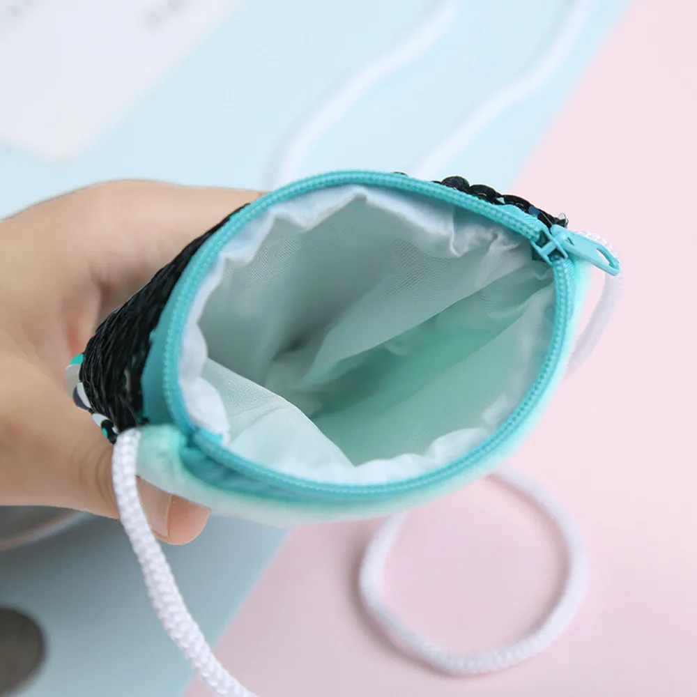 Детские кошельки с блестками 16x10 см милые на молнии милый чехол для ключей из