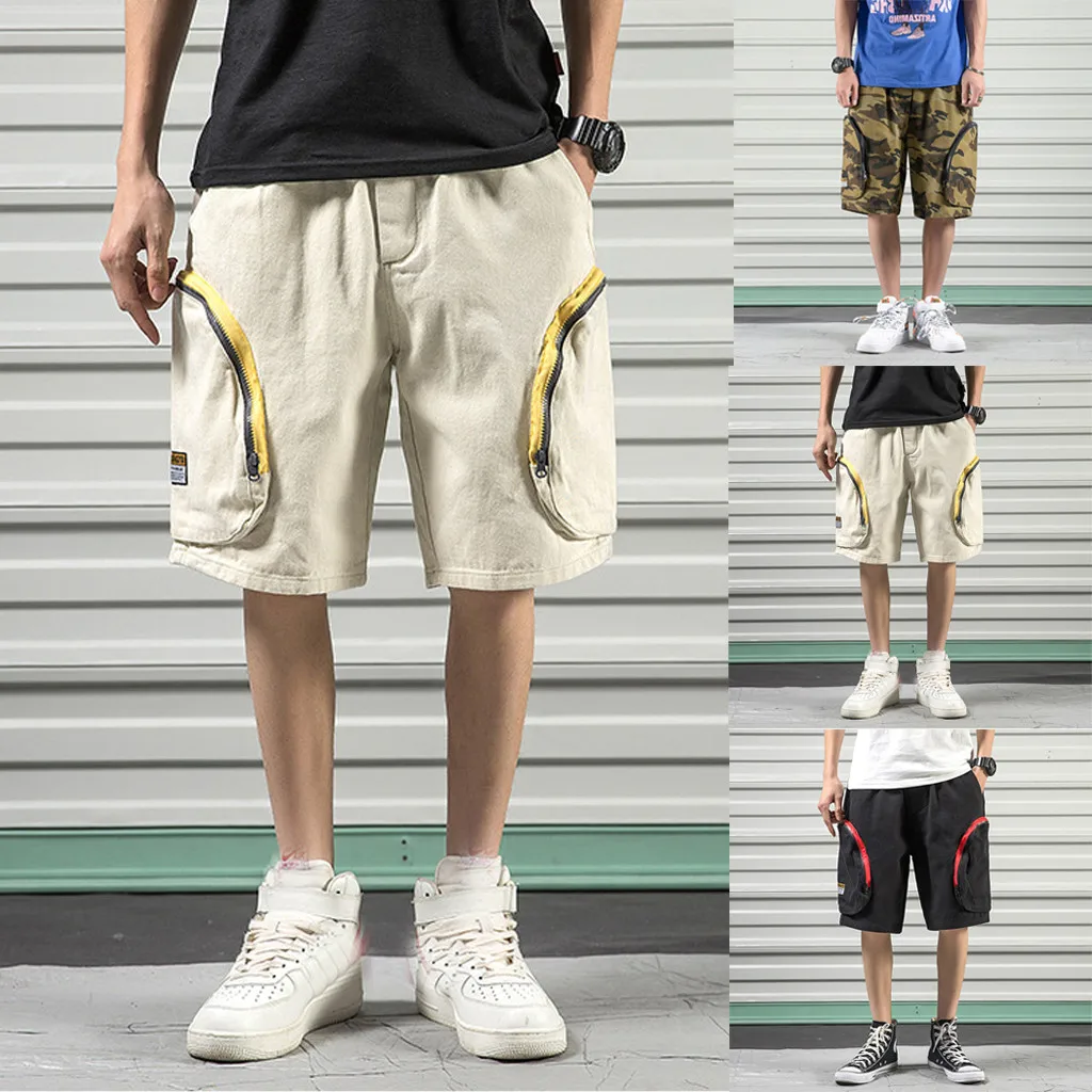 

Men's New Summer Workwear Casual Pants Fashion Explosion Short Short Large Pocket Straight Loose Casual Pants 40*