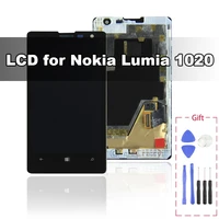 for original nokia lumia 1020 lcd with frame 909 rm 875 rm 877 rm 876 display touch screen digitizer assemblyframe replacement