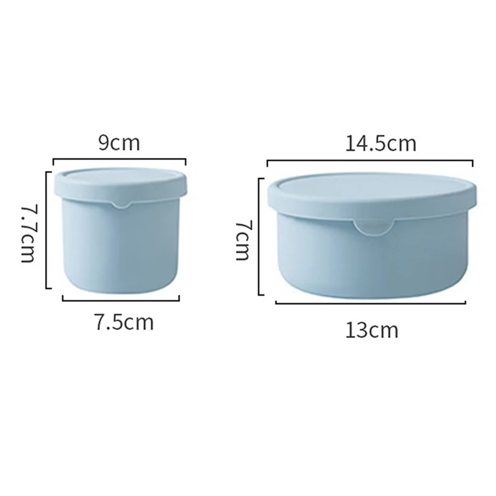 

250ml+750ml Silicone Lunch Box Set Fresh-Keeping Bowls Fruit Vegetable Storage with Lid&Scale Foldable Sealed Kitchen Box 1SET