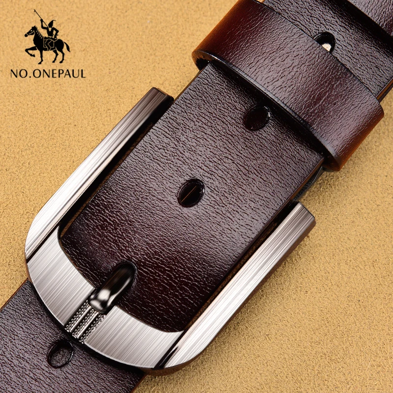 

NO.ONEPAUL men's casual retro belt fashion belt buckle luxury brand men's belt and men's classic simple wild wallet