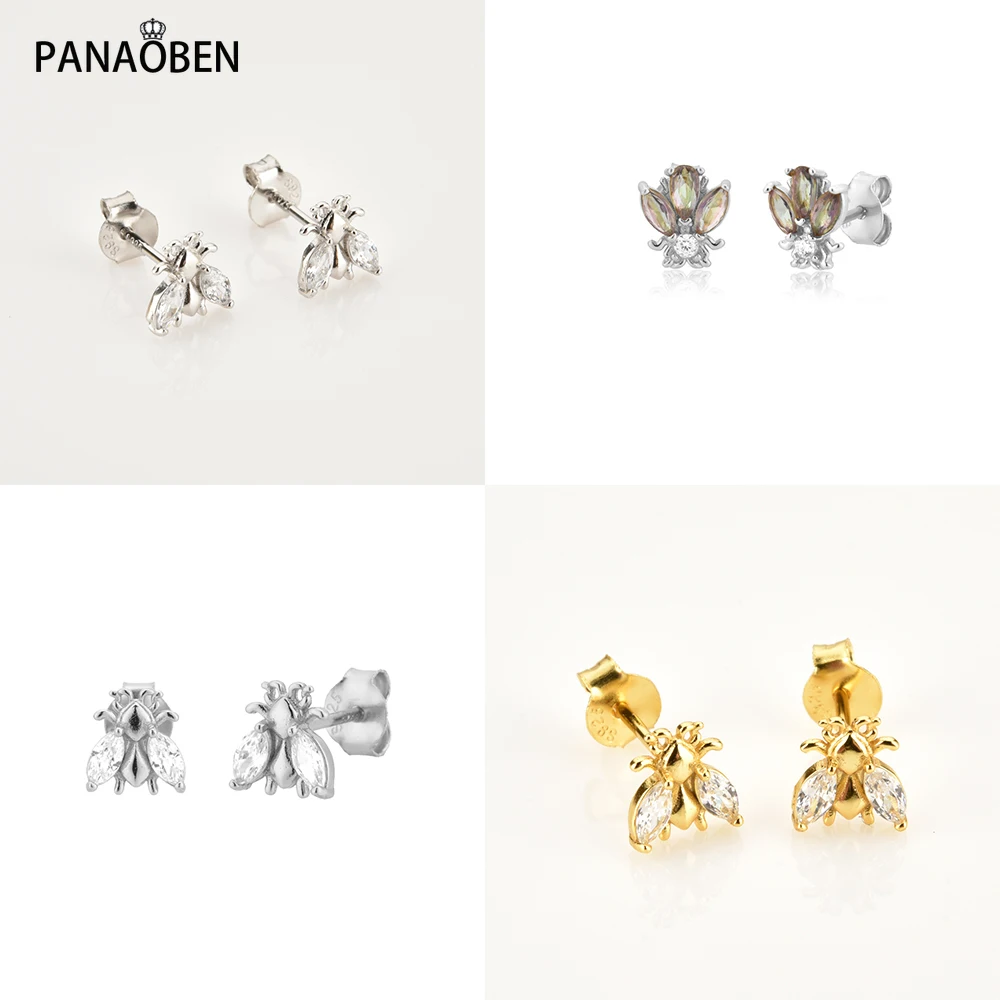 

Женские серьги из серебра 925 пробы PANAOBEN, с Пчелой