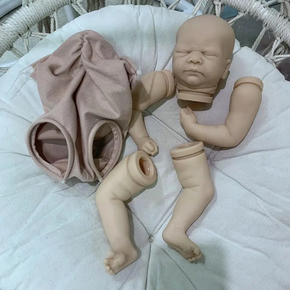 

17inch Reborn Kit Sleeping Baby Lifelike Kit Parts Unpainted Blank Diy Reborn Unfinished Z4f1