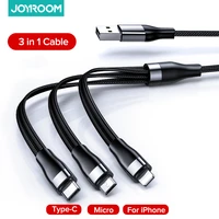 joyroom 3 in 1 usb cable for iphone 13 pro max type c fast charging cable for samsung huawei 3in1 2in1 micro usb cable cord