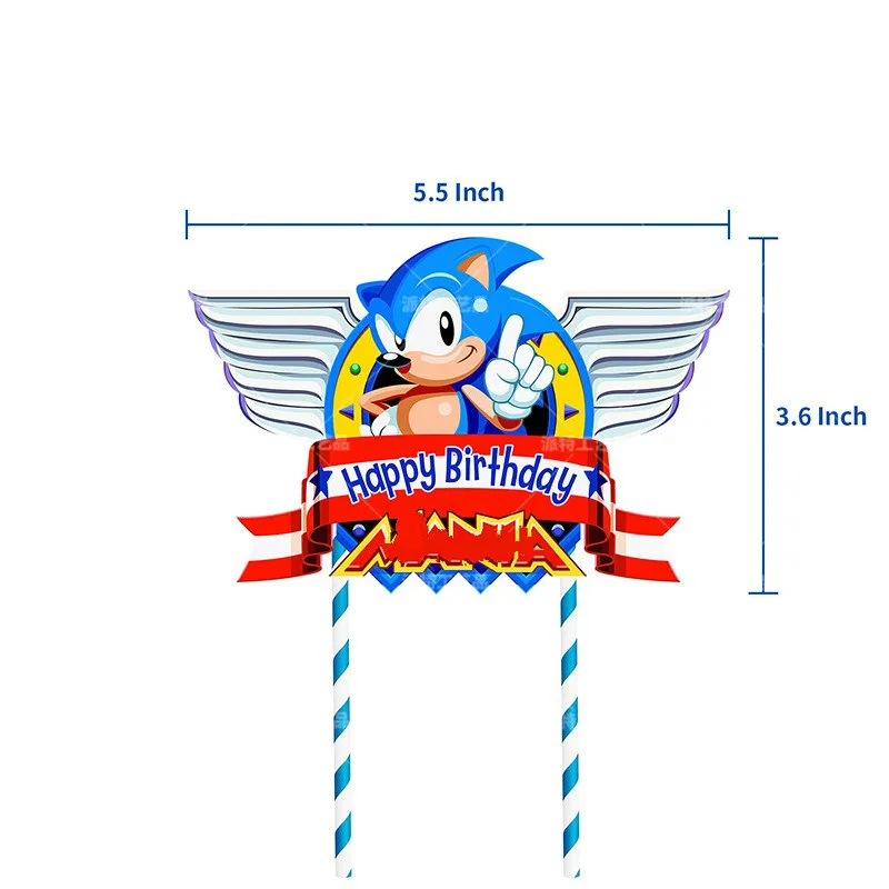 

Sonic Latex Balloon The Hedgehog Balloons Kids Superhero Sega Game Fans Theme Party Cake Topper Happy Birthday Banner Decoration