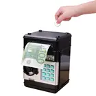 Электронная Копилка Банкомат с паролем, коробка для хранения наличных монет, Автоматический Сейф для детей
