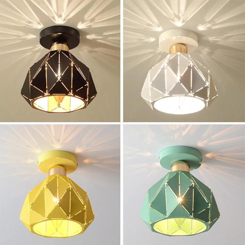 Лампа потолочная в скандинавском стиле E27 для кухни гостиной спальни коридора