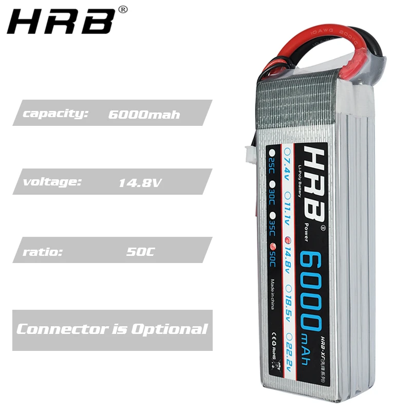 2 шт. HRB Lipo 4S аккумулятор 14 8 в 6000 мАч 50C XT60 T Deans XT90 EC5|hrb lipo|lipo battery 4slipo |