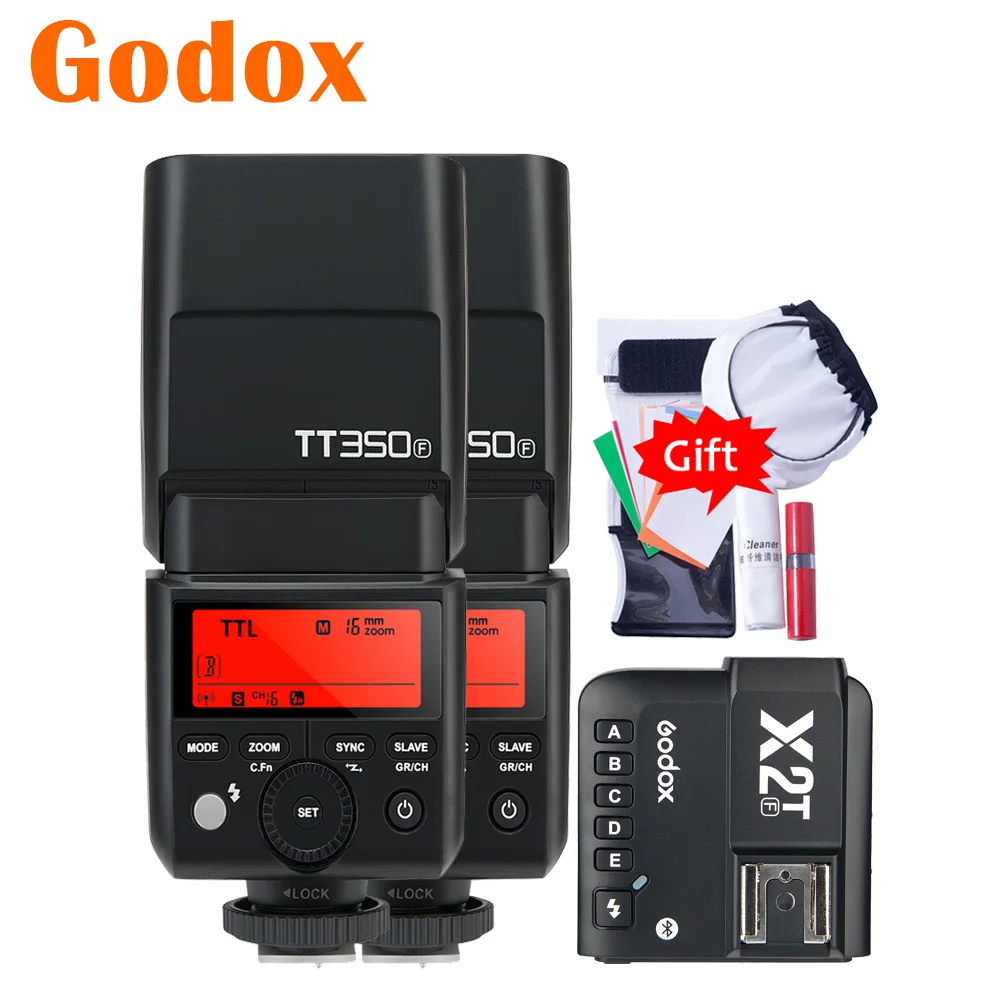 Вспышка для камеры Godox TT350F 2 4G TTL HSS Speedlite Bluetooth Мобильный передатчик фотовспышки Fuji
