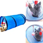 Игрушка для домашних животных, кошек, туннели с 2 отверстиями, игровые шарики, складные гофрированные котята, игрушки, щенки, хорьки, кролик, игровой туннель для собак, складные туннели
