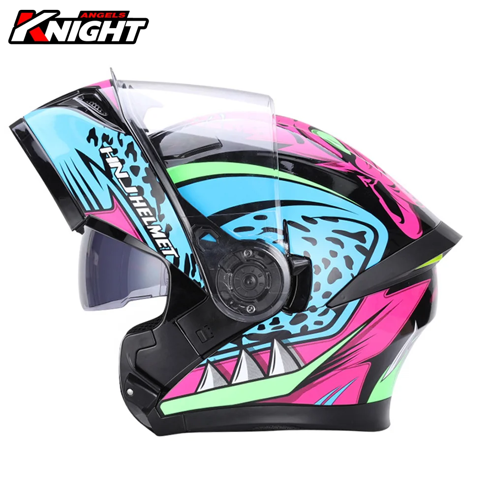 

Мотоциклетный съемный шлем HEROBIKER, откидной шлем, аксессуары для езды на мотоцикле, Casco, гоночный шлем с двойными линзами