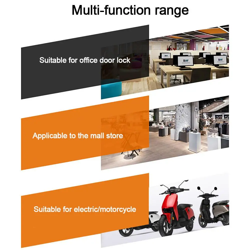 Bluetooth Smart U-lock Anti-theft Glass Door Fingerprint APP Lock For Motorcycle Electric Car Bicycle Office | Автомобили и