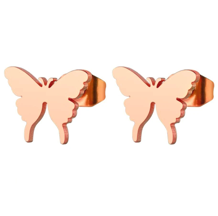 

New Fashion Sweet Stainless Steel Butterfly Earrings Ear Stud Cartilage 2021 Bohemia Small Cute Earring Korea Minimalist Jewelry