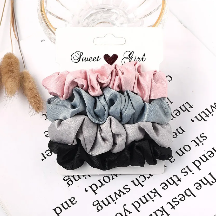 

3Pcs Elegant Velvet Scrunchies Set Elastic Hair Bands Dot Scrunchie Fashion Headband Women Girl Ponytail Holder Hair Accessories