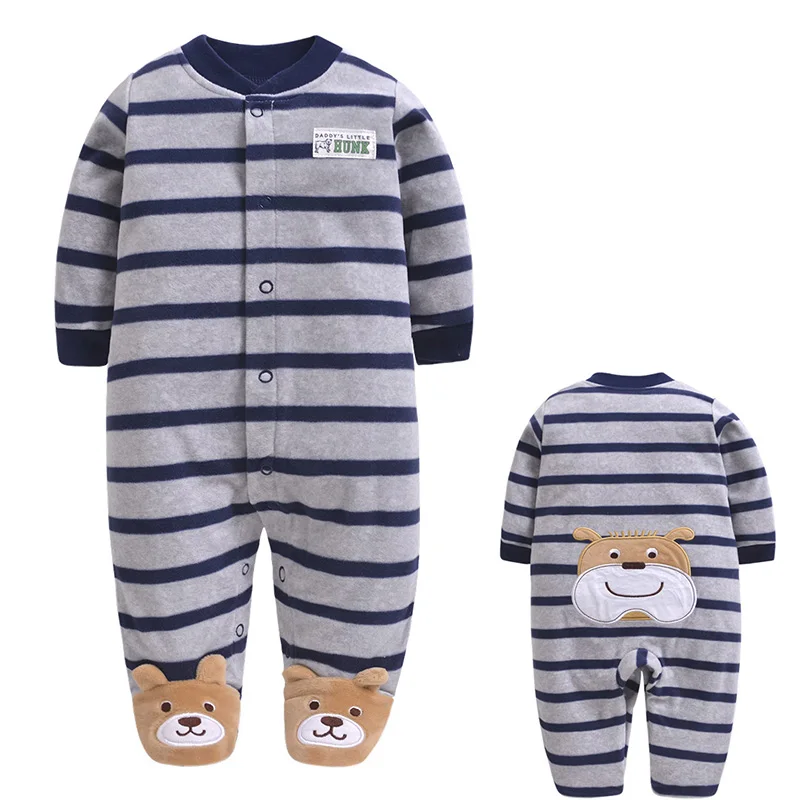 Детский комбинезон с длинным рукавом в полоску|Ромперы| |