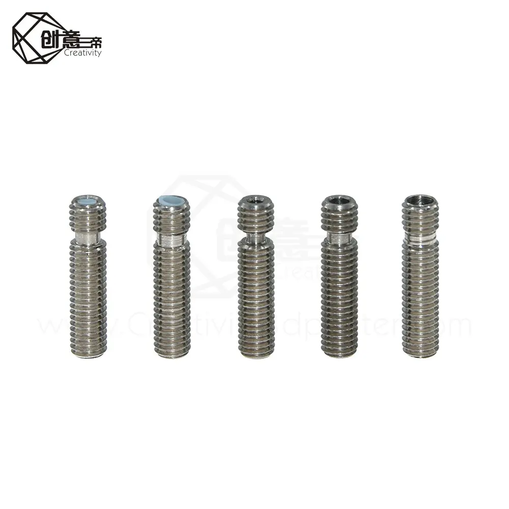 5 шт. 3d принтер горло V5 фторопластовая трубка MK8 корма насадка M6x26 для принтера