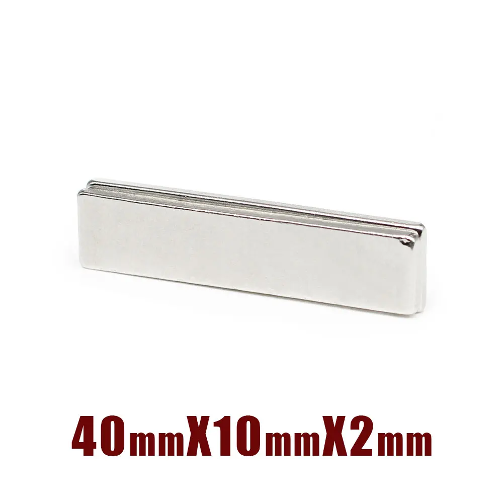 

2/5/10/20/30/50PCS 40x10x2mm Block Rare Earth Neodymium Magnet N35 Rectangular Strong Powerful Magnets 40x10x2 40*10*2 mm