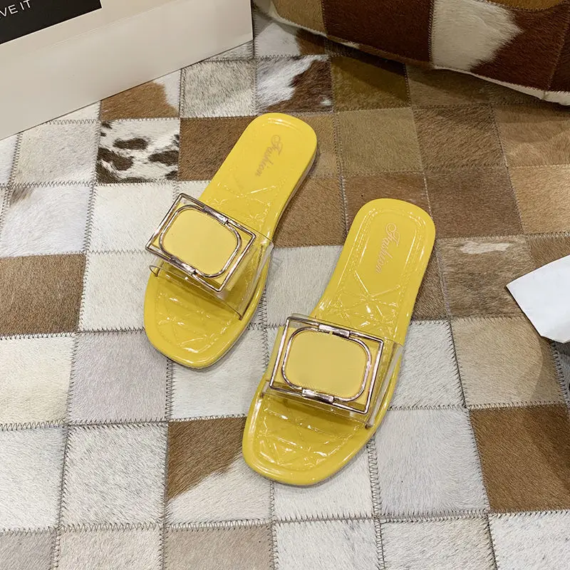 

Summer Slippers Women Sandals New Fashion Women's Transparent Jelly Slippers Beach Ladies Shoes Home Flip Flops Slipper 2021