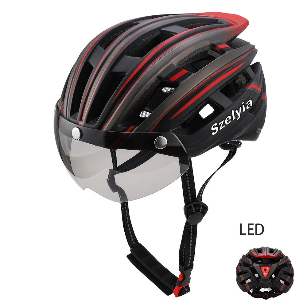 

Взрослые велосипеды MTB горный велосипед HelmetLEdmagneticlens glassCapacete Da Bicicleta велосипедные шлемы велоспорт шлем велосипеда cascos