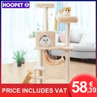 HOOPET 52,76 ''кошачье дерево, рамка для скалолазания, игровая кровать для кошек, игрушка для домашних животных, домик для кошек, мебель для активного отдыха, башня для кошек с лестницей