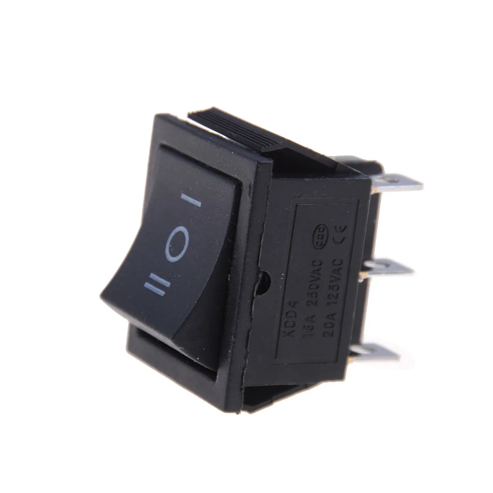 2 шт./лот AC 16A/250V 20A/125V черный 6Pin DPDT ВКЛ ВЫКЛ положение оснастки лодки рокер