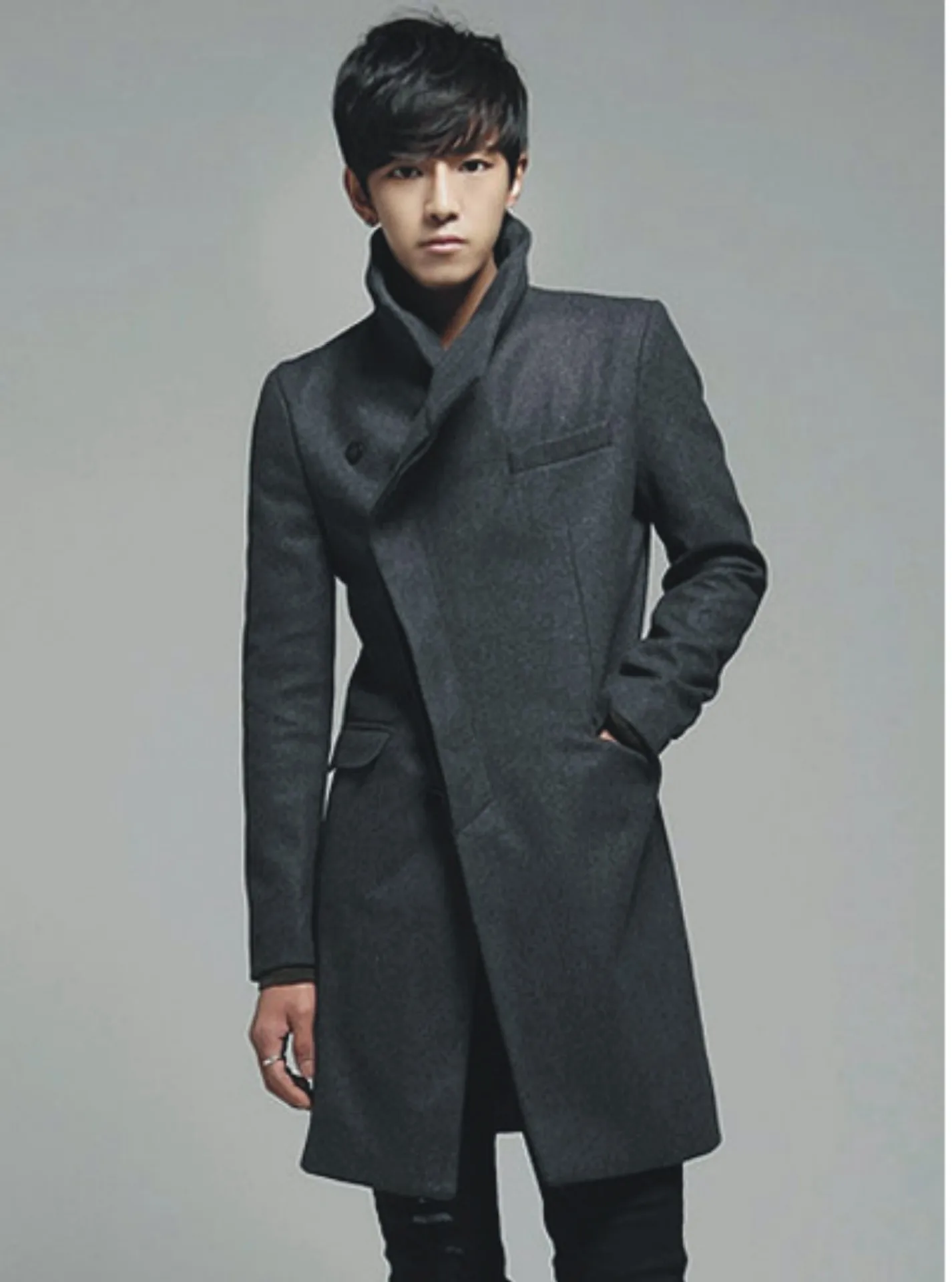 

MRMT 2021 Brand Autumn Winter Men's Jackets Body Repair Woolen Overcoat for Male Long Woolen Jacket Outer Wear Clothing Garment