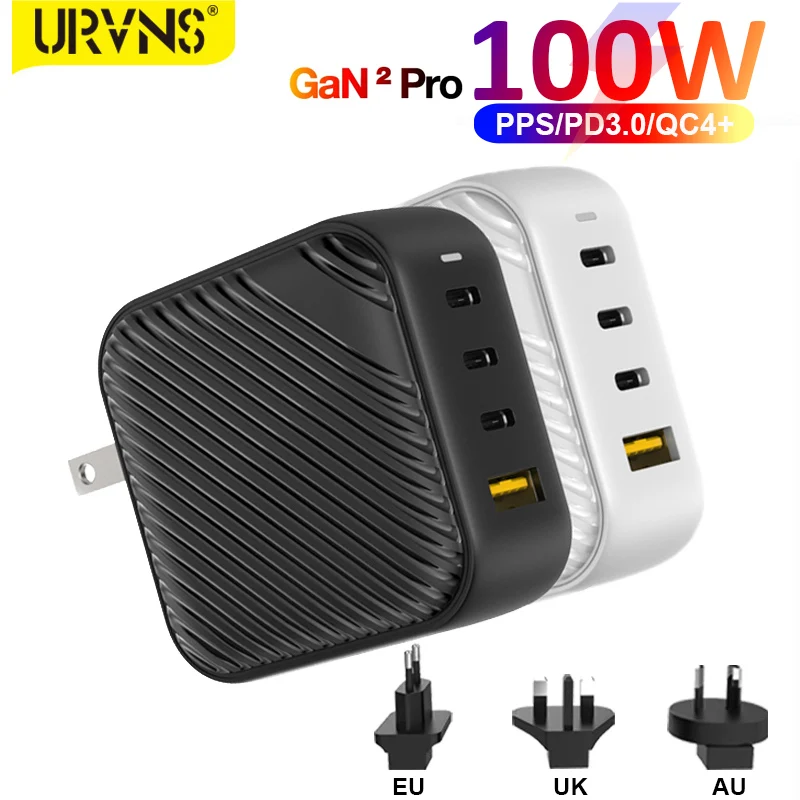 Устройство зарядное URVNS 100 Вт 4 порта PD100W/87W/65W/45W/25W/20W|Зарядные устройства для