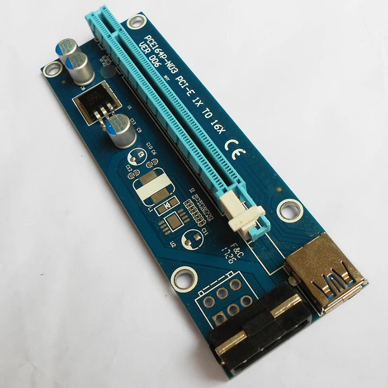 

60CM 4 Pin USB3.0 Cable for Mining 12Pcs PCI-E Express Powered Riser Card 1X to 16X Extender Riser Card