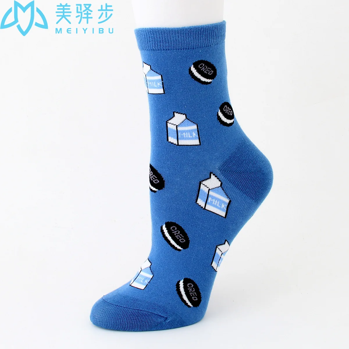 12 Pairs Per Set Cartoon Food Bread Cola Socks Cute Japanese Fashion Milk Pattern Socks Wholesale
