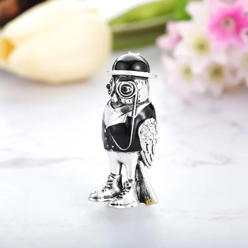 Женская Брошь в виде совы Blucome брошь золотого цвета с эмалью форме птицы