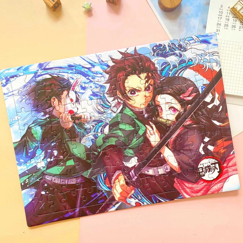

Anime Cute Kamado Tanjirou Cosplay Puzzle 30 Pcs Demon Slayer Stationery Puzzle Children's Kindergarten Fancy Toy Small Gift