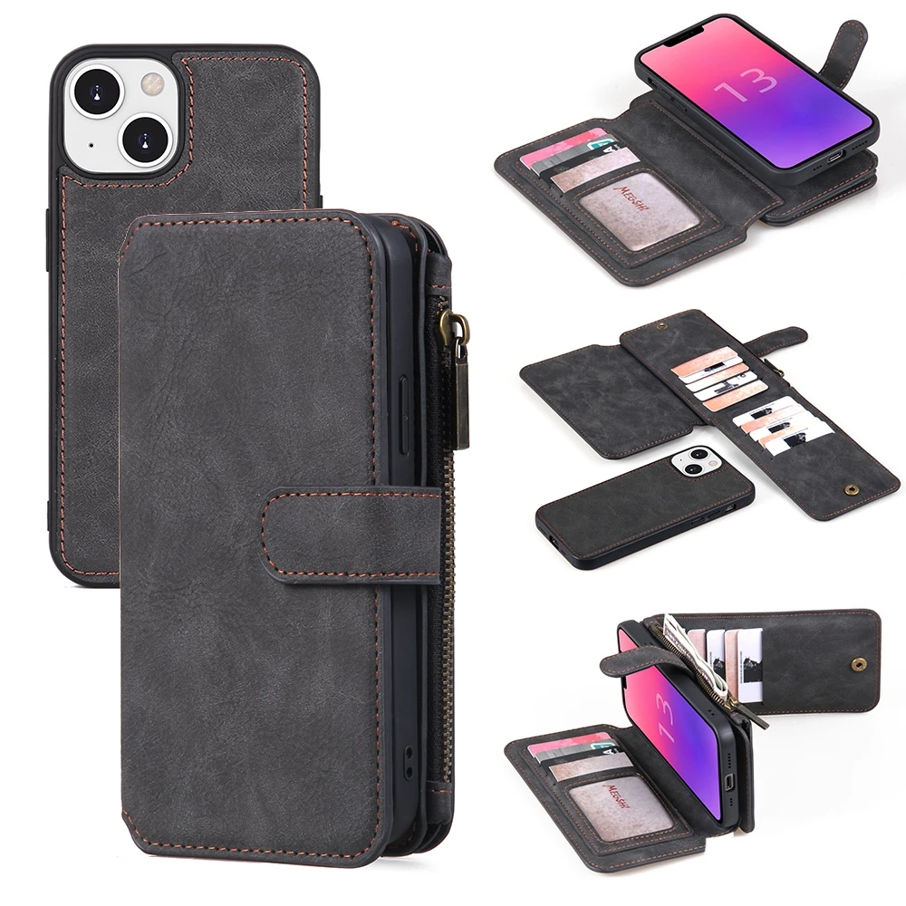 

Новый многофункциональный чехол-кошелек, совместимый с iPhone 13/13 mini/13 Pro/13 Pro Max, откидной чехол с подставкой, кошелек, дизайнерский чехол для те...